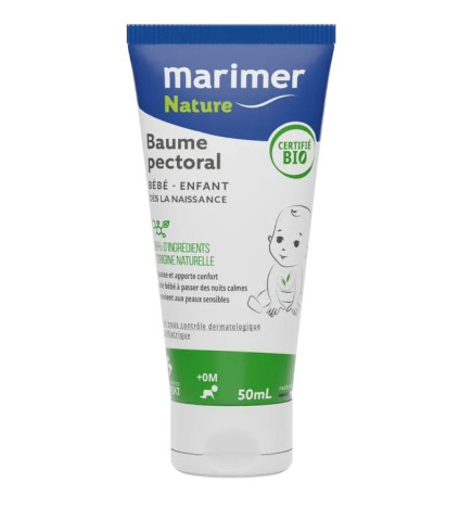 MARIMER – Baume pectoral bio bébé et enfants, 50 ml