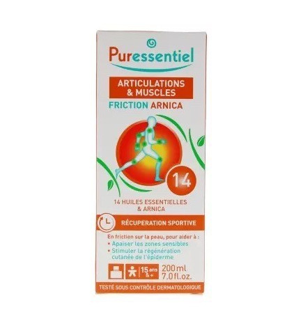 Puressentiel – Articulations & Muscles Friction Arnica aux 14 Huiles Essentielles, 200 ml