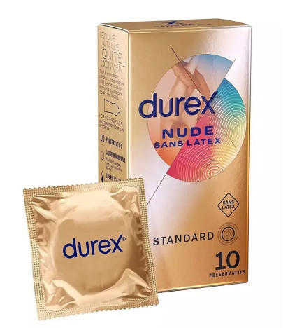 Durex – Préservatifs Nude sans latex, x10