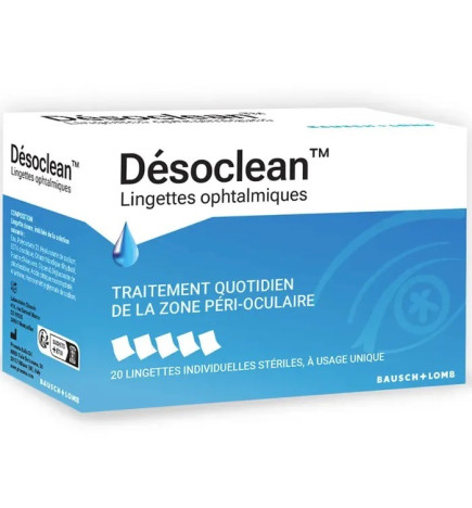 BAUSCH&LOMB – Desoclean lingettes ophtalmiques, 20 unités