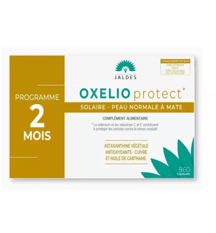 Jaldes – Oxelio Protect Solaire Peaux Normales à Mates, 60 capsules