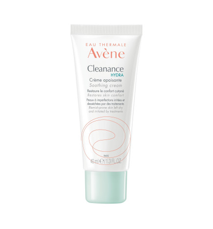 AVENE – Cleanance Hydra Crème apaisante peaux desséchées et irritées par traitements, 40 ml