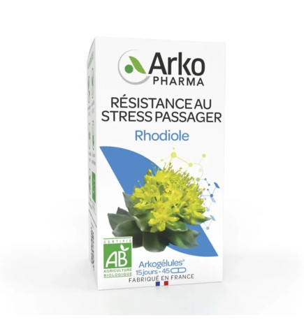 Arkogégules – Résistance au stress passager rhodiole bio, 45 gélules