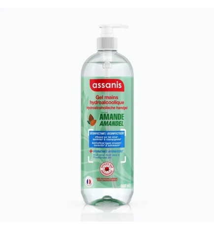 ASSANIS – Gel Hydroalcoolique Amande, 980 ml