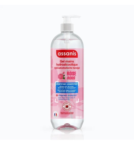 ASSANIS – Gel Hydroalcoolique Rose, 980 ml