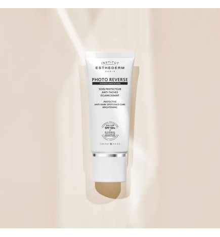 Esthederm – Photo Reverse Soin Solaire Protecteur Éclaircissant Anti-Taches Haute Protection Visage 50 ml
