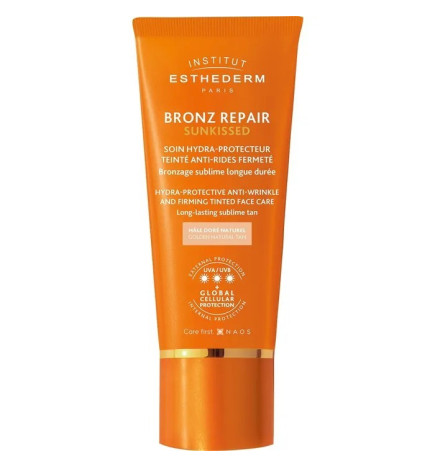 Esthederm – Bronz Repair Sunkissed Soin Solaire Hydra-Protecteur Teinté Anti-Rides Fermeté Visage 50 ml