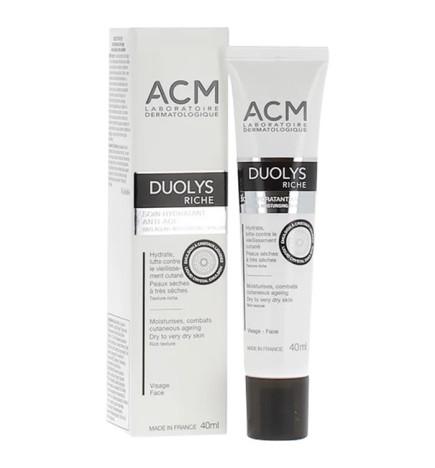 DUOLYS – Soin Hydratant Anti-Âge Riche Peaux Sèches à Très Sèches, 40 ml