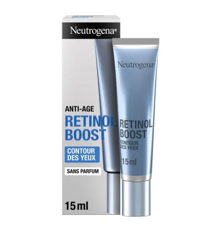 Neutrogena – Rétinol Boost Contour des Yeux Anti-Âge Tous Types de Peaux, 15 ml