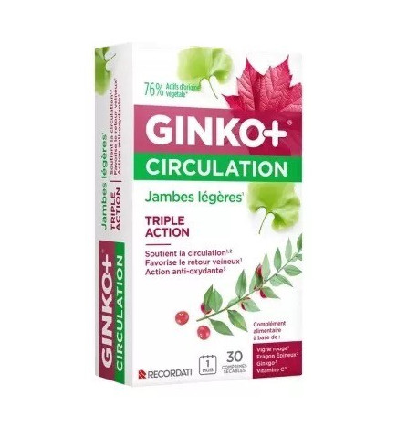 Ginko+ – Circulation, 30 comprimés