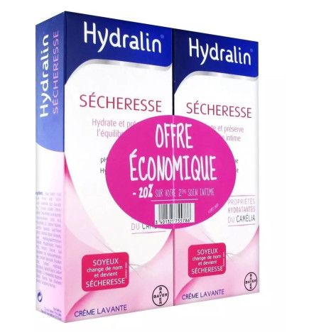 Hydralin – Sécheresse crème lavante, 2 x 200 ml