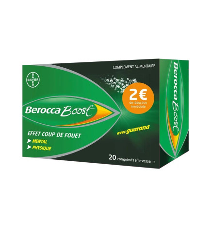 Berocca – Boost comprimés effervescents, 2 x 20 comprimés (offre promo)