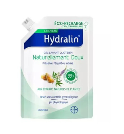Hydralin – Eco recharge gel lavant naturellement doux, 400 ml