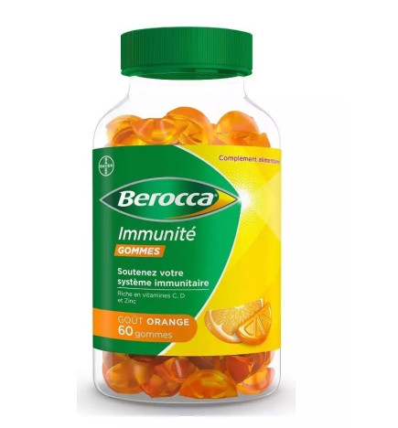 Berocca – Immunité, gommes orange, 60 gommes