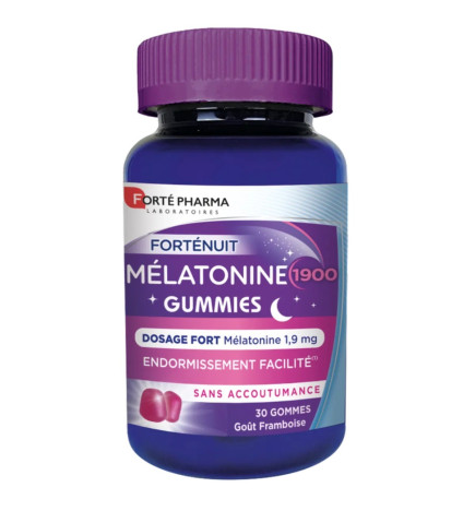Forté Pharma – Forté Nuit Mélatonine 1900, 30 gummies