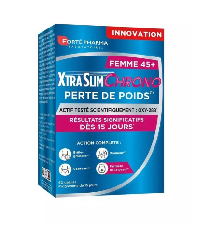 Forté Pharma – XtraSlim Chrono Perte de Poids Femme 45+, 60 gélules