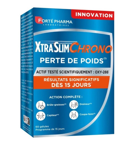 Forté Pharma – XtraSlim Chrono Perte de Poids, 60 gélules