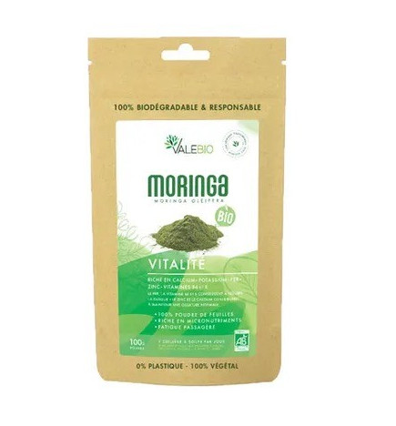 Valebio – Poudre de Feuilles de Moringa Bio, 100 g