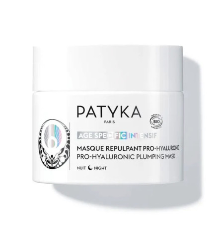 Patyka – Age specific intensif masque repulpant pro-hyaluronic nuit bio – visage et cou, 50 ml