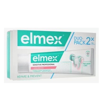 Elmex – Sensitive Professional + Soin gencives, lot de 2 x 75 ml