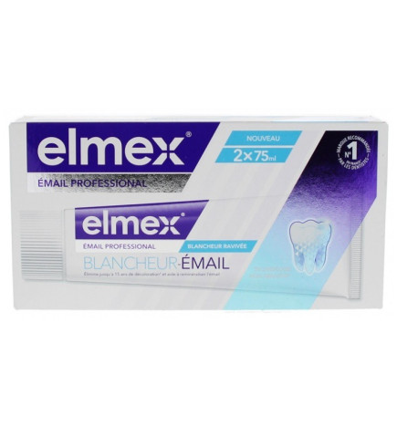 Elmex – Émail Professional Blancheur-Émail, lot de 2 x 75 ml