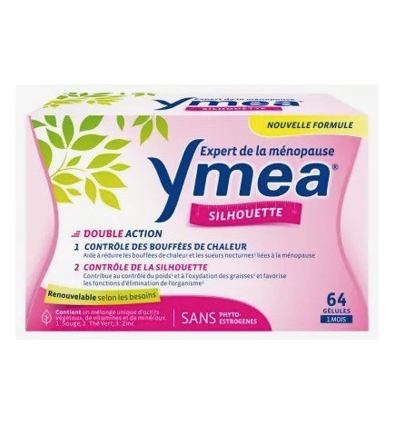 Yméa – Ménopause Bouffées de Chaleur et Silhouette, 64 gélules