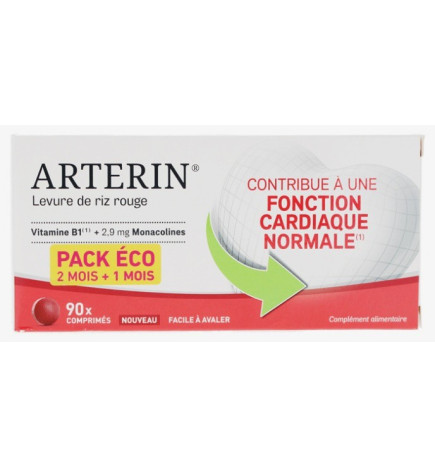 Arterin – Levure de Riz Rouge, 90 comprimés dont 30 offerts