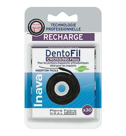 Inava – Dentofil Crossing Floss, recharge fil dentaire ortho/implants, x30