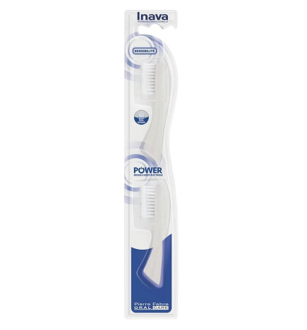 Inava – Hybrid, recharges souples 15/100 pour brosse électrique, x2