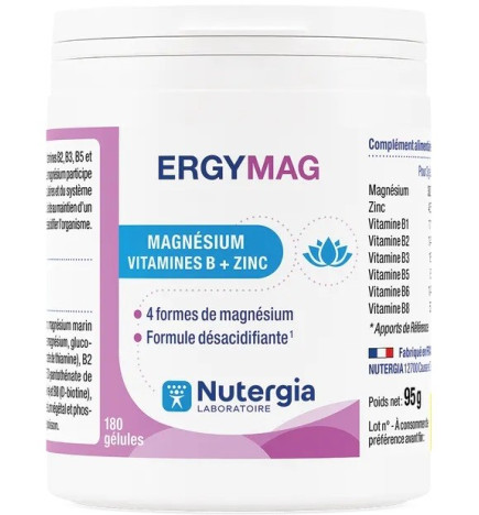 Nutergia – Ergymag, complément alimentaire magnésium & vitamines B, 180 gélules
