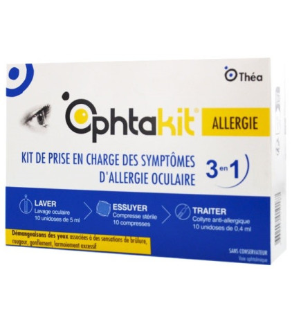 Théa – Ophtakit Allergie Kit 3 en 1 – Prise en Charge des Symptômes
