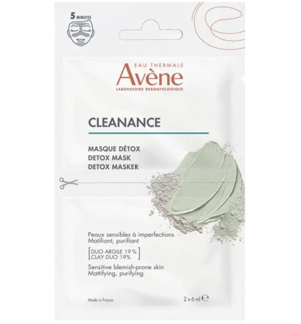 AVENE – Cleanance Masque détox nettoyage, 2 x 6 ml