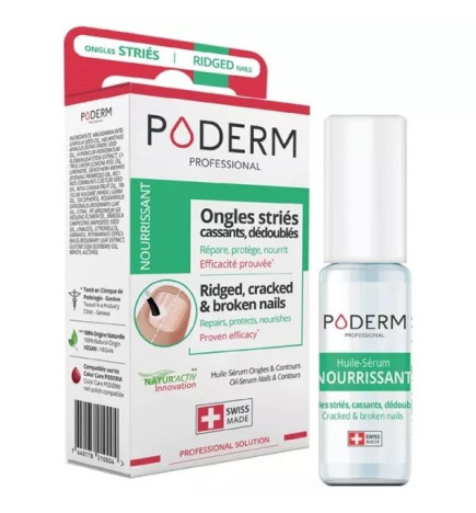 Poderm – Huile-sérum nourrissant ongles striés, 8 ml