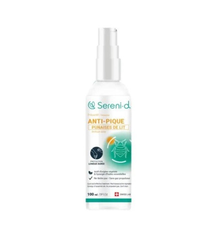 Sereni-d – Anti-Pique Punaises de Lit Spray, 100 ml