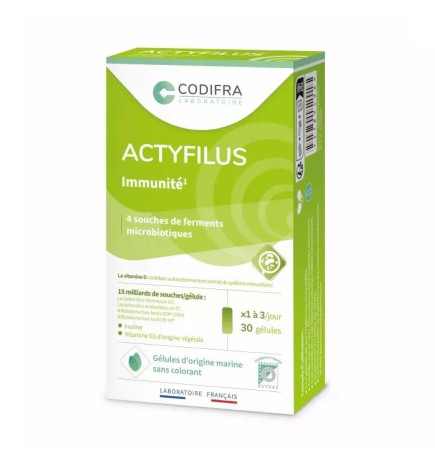 Codifra – Actyfilus confort intestinal, 30 gélules