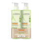 A-DERMA – Exomega Control Gel Lavant Émollient 2-en-1 Anti-Grattage Bébé, 2 x 500 ml