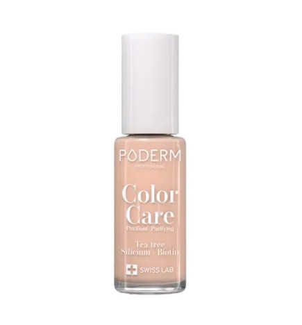 Poderm – Color Care vernis à ongles soin Tea Tree nude beige, 8 ml