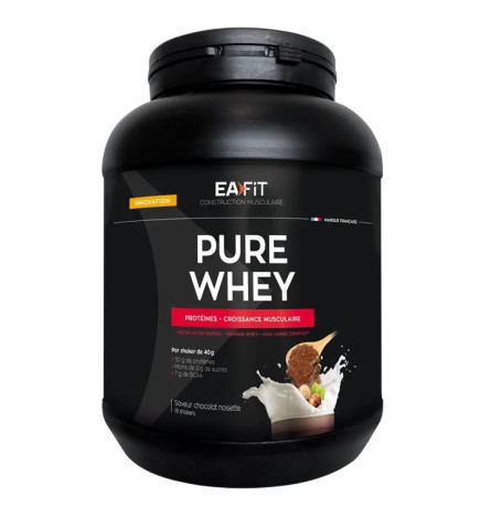 Eafit – Construction Musculaire Pure Whey Chocolat Noisette 750g