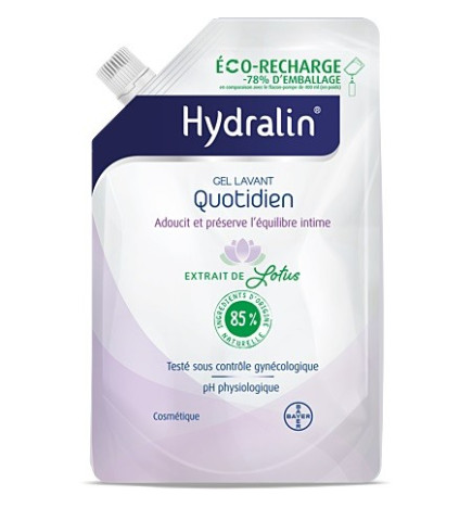 Hydralin – Gel lavant quotidien éco-recharge, 400 ml