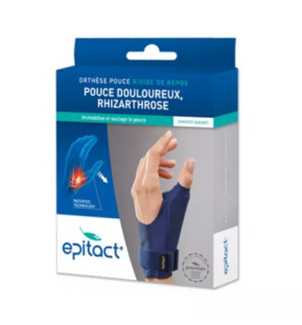Epitact – Orthèse de Pouce Nuit Taille M Main Droite Thermoformable Rigide