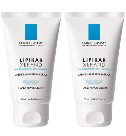 La Roche-Posay – Lipikar Xerand Crème mains réparatrice, 2x50 ml