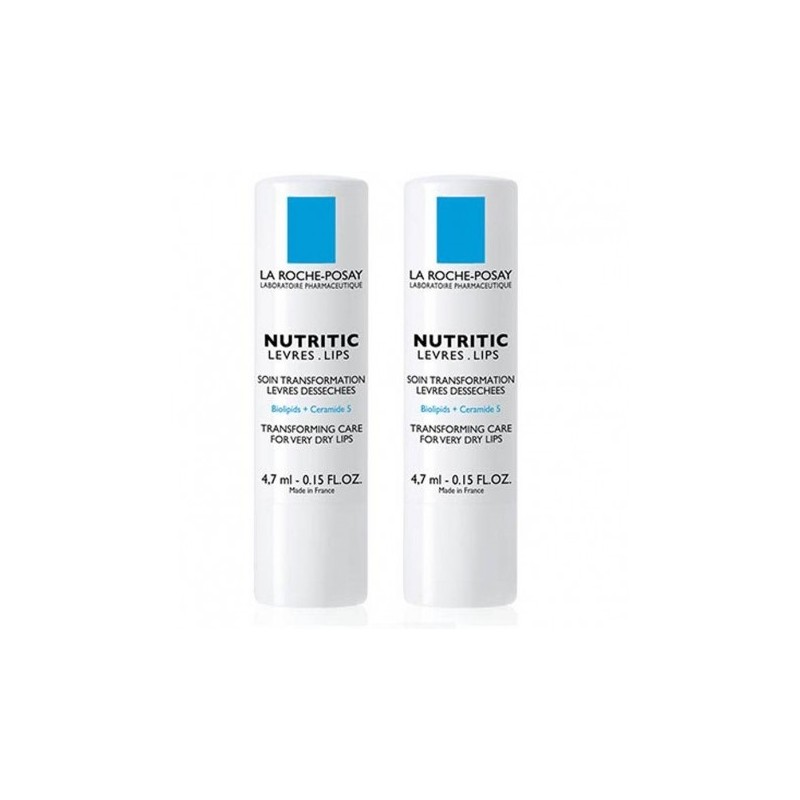 La Roche-Posay – Nutritic lèvres baume réparateur, lot de 2 x 4,7 ml