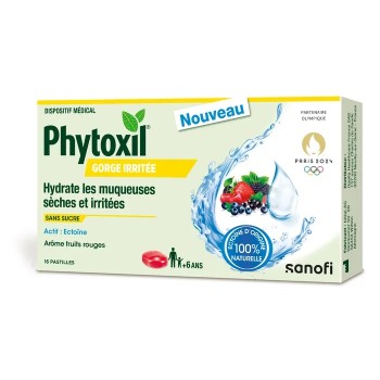 Sanofi – Phytoxil gorge irritée fruits rouges, 16 pastilles