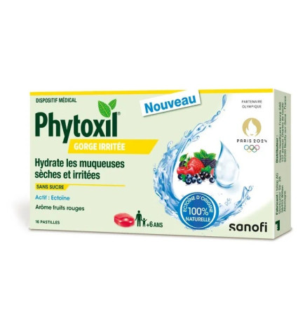 Sanofi – Phytoxil gorge irritée fruits rouges, 16 pastilles