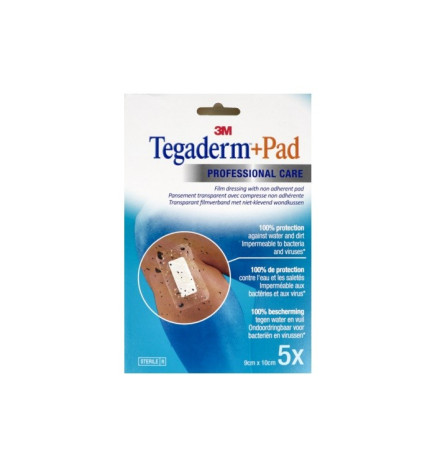 TEGADERM – + Pad Pansements, 9 cm x 10 cm x5