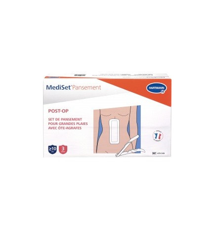 Hartmann – Mediset Pansement Post - Op Grandes Plaies Avec Ôte - Agrafes