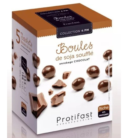 Protifast – Boules de soja soufflé chocolat, 5 sachets