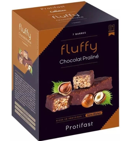 Protifast – Barres chocolat praliné Fluffy x7