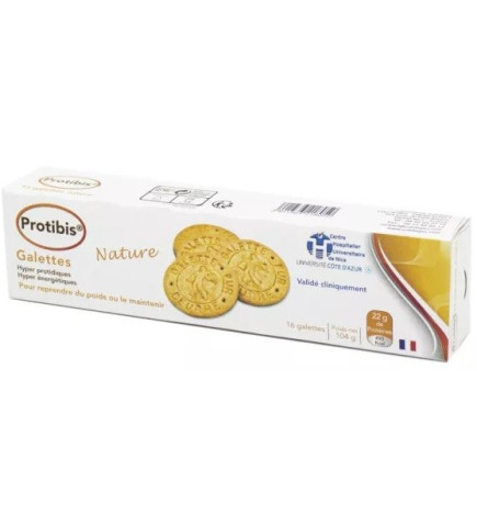 Protibis – Galettes nature HP/HC Nutrisens, boîte de 16 galettes