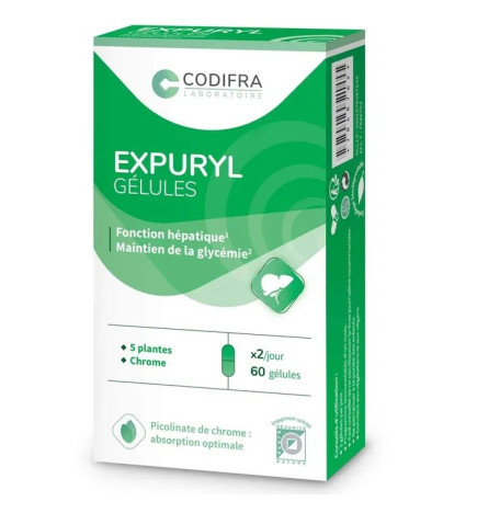 Codifra – Expuryl phytodraineur & détoxiquant, 60 gélules